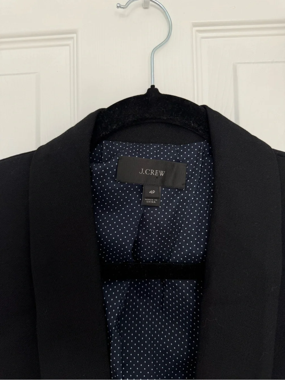 JCREW Parker Blazer in Black Womens 4P Button Wool Blend